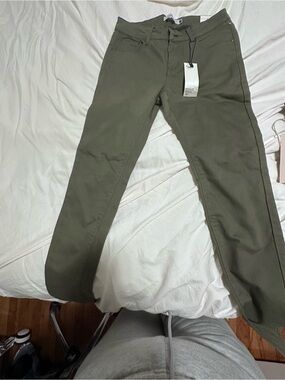 Men's Olive Green Stretch Pants